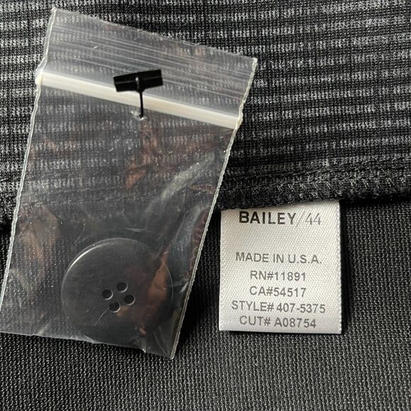 Bailey 44 Women's Peter The Great Blazer Jacket Size Large Black Gray Striped - Picture 14 of 16